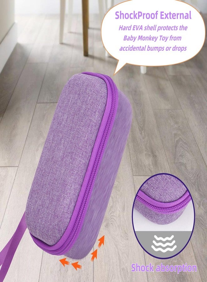YouKnow Travel Case Compatible with Fingerlings Monkey New Interactive Baby Electronic Pets - Talking Toys for Ages 5-7 Girls (Purple) - Image 3